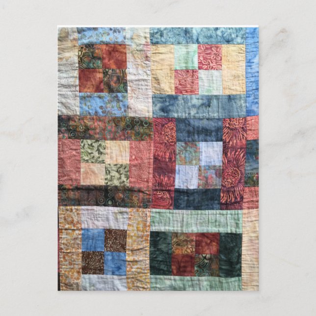 Vintage Patchwork Quilt Vykort (Framsida)