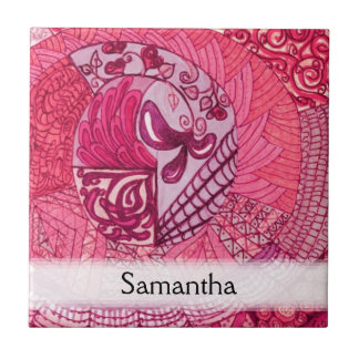 Vintage Patchwork - Shock rosa Kakelplatta