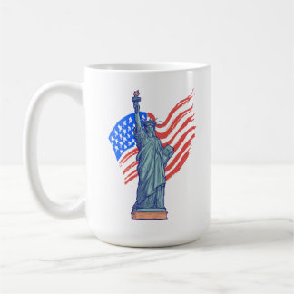 Vintage Patriotic 4th of July Design Kaffemugg