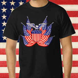 Vintage Patriotic American Flagga, 4 juli T-shirt