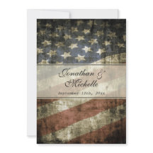 Vintage Patriotic American Flagga Bröllop