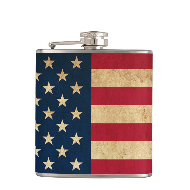 Vintage Patriotic American Flagga Fickplunta (Framsidan)