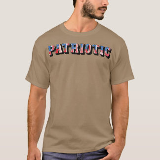 Vintage Patriotic American Flagga Text T Shirt