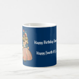 Vintage Patriotic Cutie Kaffemugg
