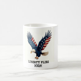 Vintage Patriotic Eagle 4:e juli Kaffe Mugg