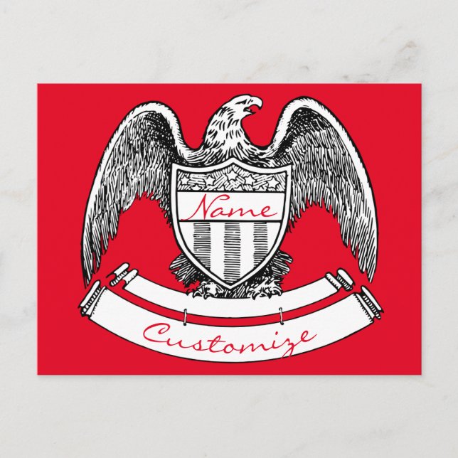 Vintage Patriotic Eagle PlaqueThunder_Cove Vykort (Framsida)