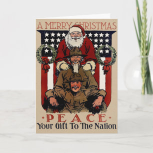 Vintage Patriotic-julkort Helgkort