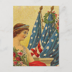 Vintage Patriotic Memorial Day Vykort