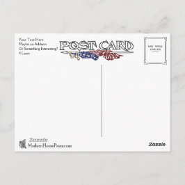 Vintage Patriotic Postcard back - Anpassade Vykort