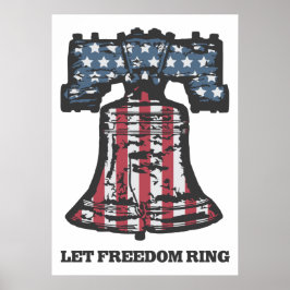 Vintage Patriotic Poster - Americana Liberty Bell