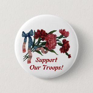Vintage Patriotic Ribbon and Flowers Knapp