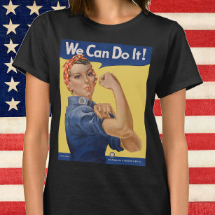 Vintage Patriotic Rosie Riveter, vi kan göra det! T Shirt