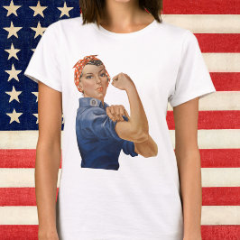 Vintage Patriotic Rosie Riveter, vi kan göra det! T Shirt