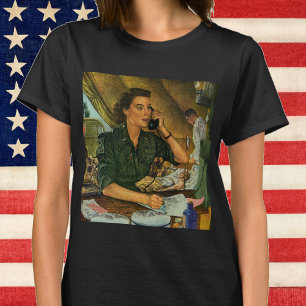 Vintage Patriotic, sjuksköterska på Mobil Tee Shirt