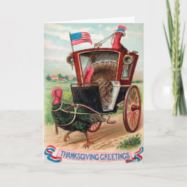 Vintage Patriotic Thanksgiving Card Helgkort