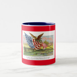 Vintage Patriotic Två-Tonad Mugg
