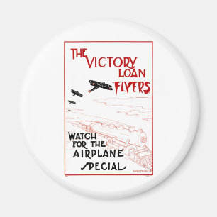 Vintage Patriotic, Victory Loan Flyers-flygplan Magnet