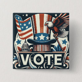 Vintage Patriotic Vote Knapp
