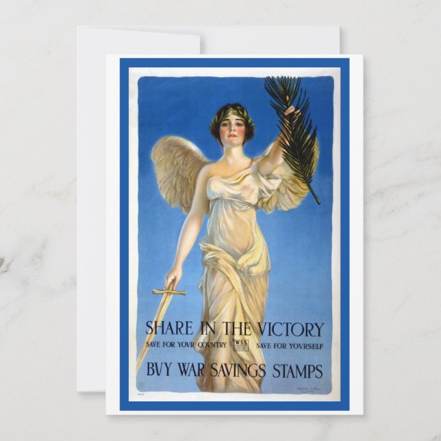 Vintage Patriotic Woman Angel, Buy Krig Bonds (Framsida)