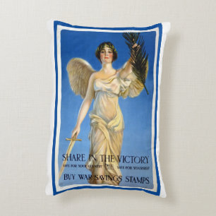 Vintage Patriotic Woman Angel, Buy Krig Bonds Prydnadskudde