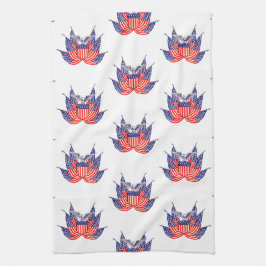 Vintage patriotisk amerikansk flagga, fjärde juli kökshandduk
