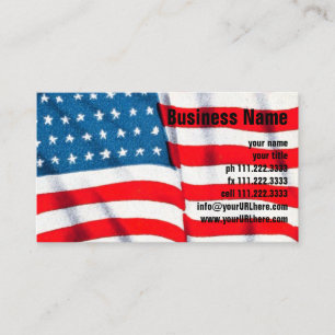 Vintage patriotisk amerikansk flagga, fjärde juli visitkort