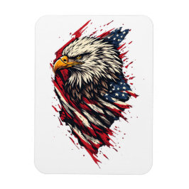 Vintage Patriotisk Amerikansk Örn 4:e Juli  Magnet