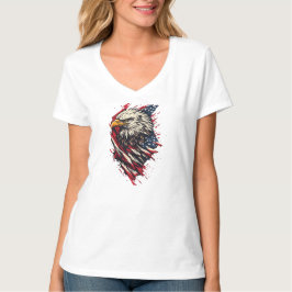 Vintage Patriotisk Amerikansk Örn 4:e Juli T Shirt