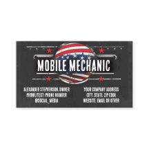 Vintage Patriotisk Bilmekaniker Amerikansk Flagg B