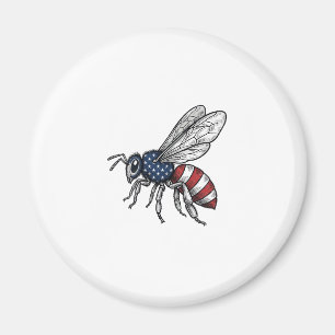 Vintage Patriotisk Bivector Grafisk T-Shirt Design Magnet