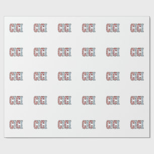 Vintage Patriotisk CICI Namn Vektor Tröja Design_1 Presentpapper