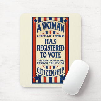 Vintage Patriotisk, En Kvinna är Registrerad att R Musmatta