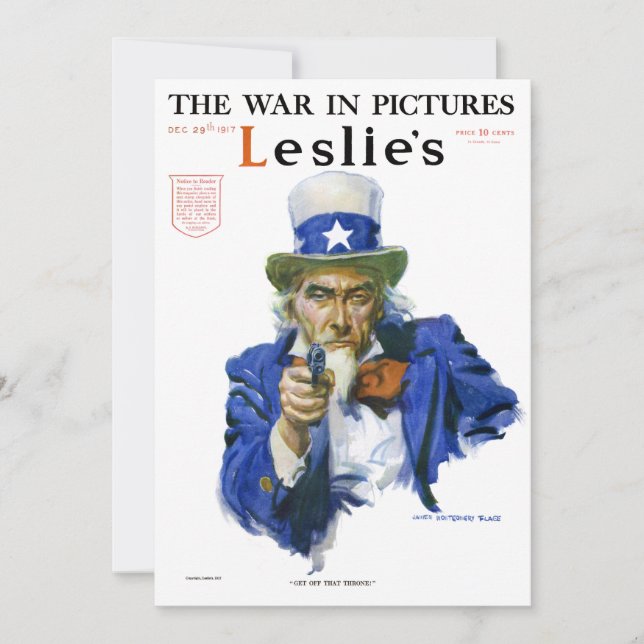 Vintage patriotisk farbror Sam-magazineomslagskons (Framsida)