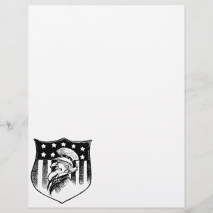 Vintage patriotisk Farbror Sam och amerikansk flag