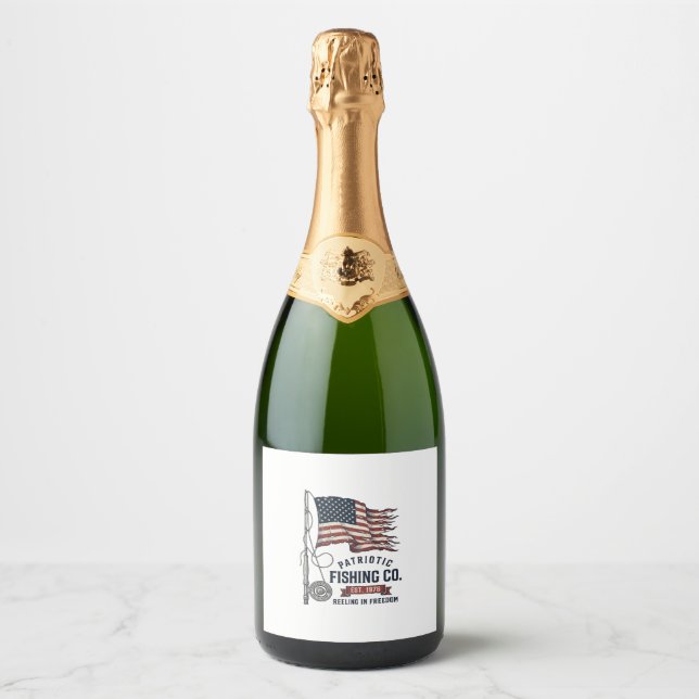 Vintage Patriotisk Fiskflagga Vektor Design_1 (Framsida)