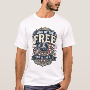 Vintage Patriotisk Fotboll Landet Fria T-shirt_ T Shirt
