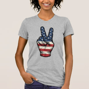Vintage Patriotisk Fred Hand Vektor Tröja Design_1