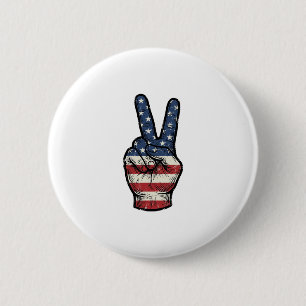 Vintage Patriotisk Fred Hand Vektor Tröja Design_1 Knapp