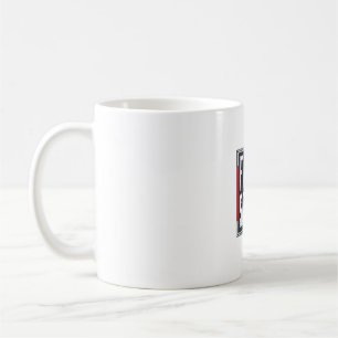 Vintage Patriotisk Frisinne Box Grafisk Design_1 Kaffemugg