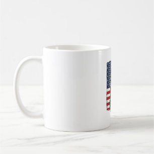 Vintage Patriotisk Hund Amerikansk Flagga Tröja De Kaffemugg
