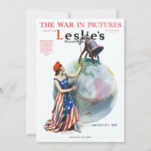 Vintage patriotisk Lady Liberty magasinomslagskons