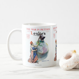 Vintage patriotisk Lady Liberty magasinomslagskons Kaffemugg