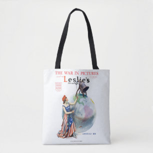 Vintage patriotisk Lady Liberty magasinomslagskons Tygkasse