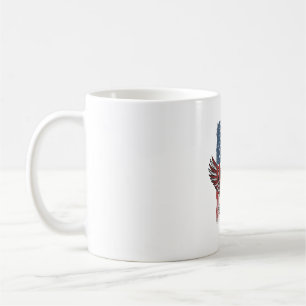 Vintage Patriotisk Örn Flagga Tröja Design_1 Kaffemugg