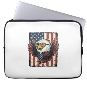 Vintage Patriotisk Örn Solglasögon Tröja Design_1 Laptop Fodral