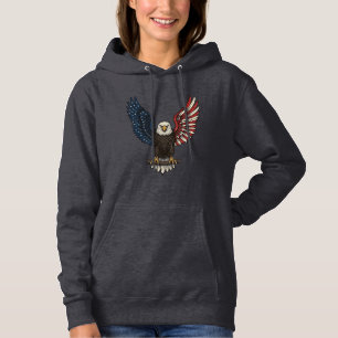 Vintage Patriotisk Örn Vektor T-Shirt Design_1