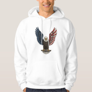 Vintage Patriotisk Örn Vektor T-Shirt Design_1 Hoodie