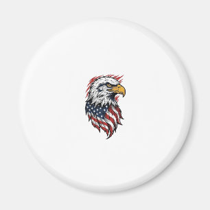Vintage Patriotisk Örn Vektor T-Shirt Design_1 Magnet