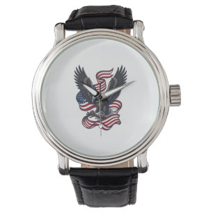 Vintage Patriotisk Örn Vektor Tröja Design (2)_1 Armbandsur
