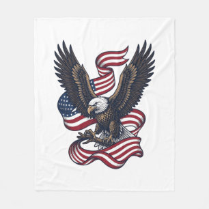 Vintage Patriotisk Örn Vektor Tröja Design (2)_1 Fleecefilt